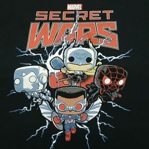 {Marvel POP} Black Printed T-Shirt